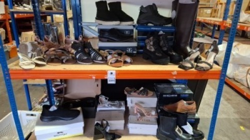 25 X BRAND NEW MIXED FOOTWEAR LOT TO INCLUDE KNEE HIGH BOOTS - DONNAY WALKING BOOTS - MISS GUIDEDED HIGH HEELS - SLAZENGER SHOES - SKETCHERS SHOES - ANKLE BOOTS ETC
