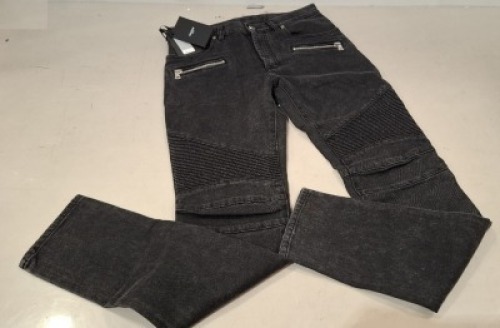 1 X BRAND NEW BALMAIN PARIS CHARCOAL DENIM JEANS SIZE 29 - RRP-&pound;895
