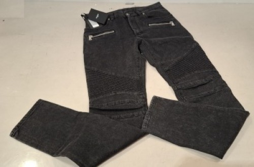 1 X BRAND NEW BALMAIN PARIS CHARCOAL DENIM JEANS SIZE 38 - RRP-&pound;895