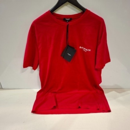 1 X BRAND NEW BALMAIN RED T-SHIRT SIZE XXL