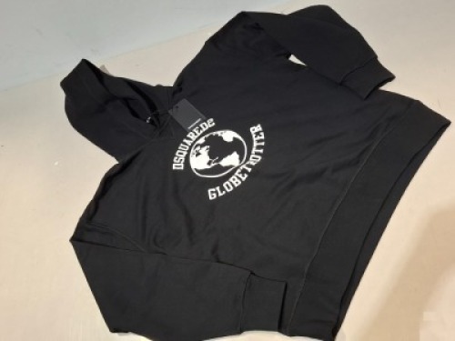 3 X BRAND NEW DSQAURED2 BLACK LOGO HOODIES IN SIZES 6-8 YEARS