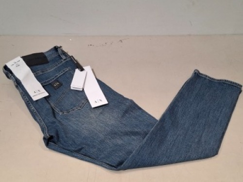 1 X BRAND NEW ARMANI EXCHANGE BLUE DENIM JEANS SIZE34S