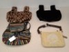 40 X BRAND NEW MIXED BAG LOT TO INCLUDE FAUX FUR BAGS IN VARIOUS COLOURS - LEATHER STYLE HAND BAGS - STAR BAGS - LEOPARD PRINT BAGS - STRIPE BAGS ETC IN 2 TRAYS