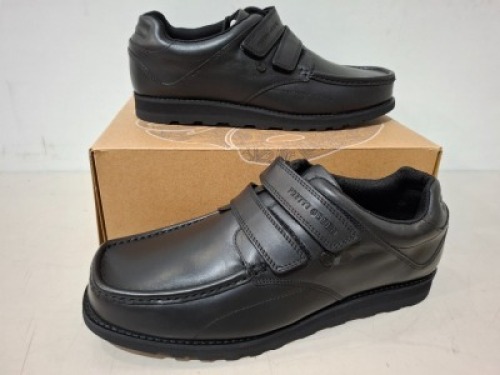 20 X PAIRS OF BRAND NEW PRETTY GREEN SHOES CONTAINING HARROW VELCRO SN00 IN BLACK ALL IN SIZE 9 TOTAL RRP &pound;1280
