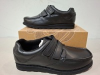 20 X PAIRS OF BRAND NEW PRETTY GREEN SHOES CONTAINING HARROW VELCRO SN00 IN BLACK ALL IN SIZE 8.5 TOTAL RRP &pound;1280