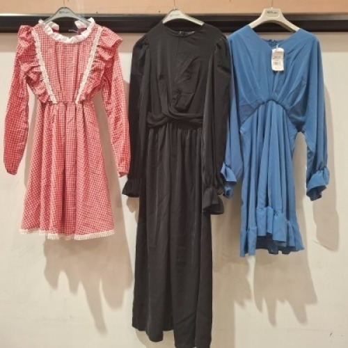 19 X PIECE BRAND NEW MIXED LOT TO INCLUDE ACTUEL BLACK DRESSES - ACTUEL WHITE PANTS - ACTUEL BLACK SHIRT - ACTUEL BLUE DRESS ETC ALL IN VARIOUS SIZES