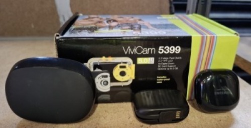 4 PC MIXED LOT TO INCLUDE VIVA CAM 5399 5.0 MEGA PIXELS - - SAMSUNG EAR PODS - JLAB EAR PODS - UNBRANDED EAR PODS