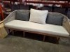 1 X UNIQUE 3 SEATER GARDEN SOFA WITH HAND MADE BASE