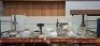 FUL BAY OF MIXED ARTS AND CRAFTS LOT CONTAINING BATH BOMB AND SHAMPOO BAR MOLD PRESS , DRINKS JAR DISPENSER , GLASS CAKE STANDS , VARIOUS JEWELLERY MAKING ACCESSORIES IE STONES PENDANTS ETC