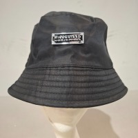 50 X BRAND NEW MISSGUIDED NYLON BUCKET HATS IN BLACK IN ONE LARGE BAG