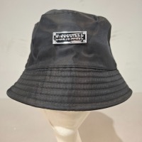 50 X BRAND NEW MISSGUIDED NYLON BUCKET HATS IN BLACK IN ONE LARGE BAG