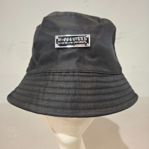 50 X BRAND NEW MISSGUIDED NYLON BUCKET HATS IN BLACK IN ONE LARGE BAG