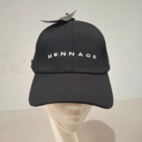 50 X BRAND NEW MENNACE LOGO BASEBALL CAPS IN BLACK IN ONE LARGE BAG
