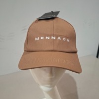 50 X BRAND NEW MENNACE LOGO BASEBALL CAPS IN BROWN IN ONE LARGE BAG