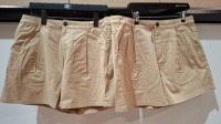 36 X BRAND NEW AEROPOSTALE WOMENS CHINO SHORTS IN BEIGE IN SIZE 32R IN ONE BOX
