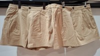 48 X BRAND NEW AEROPOSTALE WOMENS CHINO SHORTS IN BEIGE IN MIXED SIZE 10 IN 26R , 16 IN 34R AND 6 IN 32R