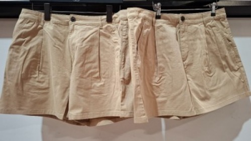 35 X BRAND NEW AEROPOSTALE WOMENS CHINO SHORTS IN BEIGE IN SIZE 34R IN ONE BOX