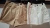 43 X BRAND NEW AEROPOSTALE WOMENS CHINO SHORTS IN MIXED COLOURS 30 IN BEIGE IN SIZE 22 IN 26R AND 8 IN SIZE 28R , 13 IN WHITE IN SIZE 26R IN TWO TRAYS