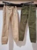 38 X BRAND NEW AEROPOSTALE CUFF CHINOS IN STONE AND ARMY GREEN IN VARIOUS SIZES 28R , 30R , 32R , 36R ETC IN THREE BOXES