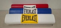 250 X BRAND NEW EVERLAST BUCKLE COVERS IN RED , BLUE AND WHITE FOR BOXING RING ROPES- ON ONE PALLET