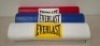 250 X BRAND NEW EVERLAST BUCKLE COVERS IN RED , BLUE AND WHITE FOR BOXING RING ROPES- ON ONE PALLET