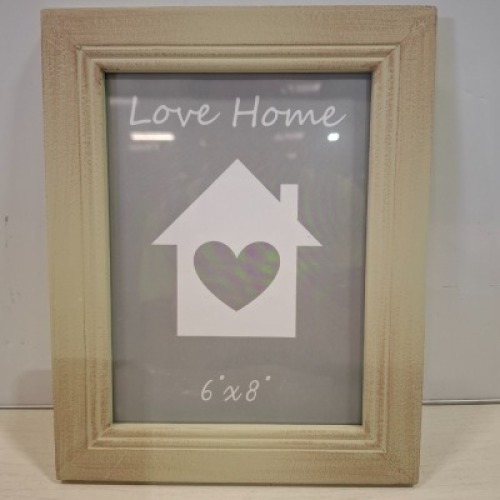 36 X WOODEN PHOTO FRAME IN SIZE 8 X 6 INCH IN GREEN IN 3 BOXES (NOTE AGED PRODUCT - BOXES HAVE MUSTY ODOUR - SEE IMAGE FOR REPRESENTATIVE SAMPLE )