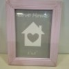 48 X WOODEN PHOTO FRAME IN SIZE 8 X 6 INCH IN PURPLE IN 4 BOXES (NOTE AGED PRODUCT - BOXES HAVE MUSTY ODOUR - SEE IMAGE FOR REPRESENTATIVE SAMPLE )