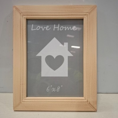 48 X WOODEN PHOTO FRAME IN SIZE 8 X 6 INCH IN YELLOW IN 4 BOXES (NOTE AGED PRODUCT - BOXES HAVE MUSTY ODOUR - SEE IMAGE FOR REPRESENTATIVE SAMPLE )