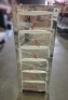 1 X BRAND NEW 6 DRAWER MIRRORED TALLBOY - 45X35X117CM