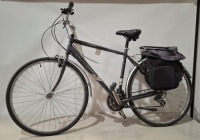 1 X CLAUD BUTLER 70S SERIES ALLOY BIKE WITH BAG AND BIKE LOCK IN GREY IN SIZE 54CM