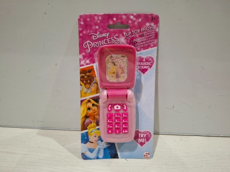 50 X BRAND NEW KIDS DISNEY PRINCESS FLIP PHONE WITH SOUNDS TOY - RRP EACH &pound;30 - TOTAL RRP FOR LOT &pound;1,500 IN 5 BOXES
