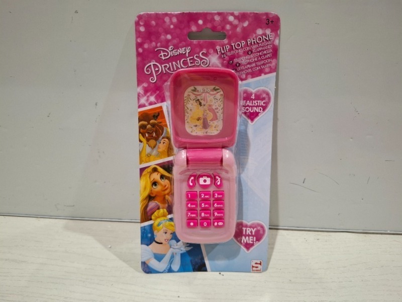 50 X BRAND NEW KIDS DISNEY PRINCESS FLIP PHONE WITH SOUNDS TOY - RRP EACH &pound;30 - TOTAL RRP FOR LOT &pound;1,500 IN 5 BOXES
