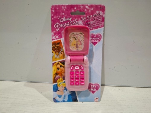 50 X BRAND NEW KIDS DISNEY PRINCESS FLIP PHONE WITH SOUNDS TOY - RRP EACH &pound;30 - TOTAL RRP FOR LOT &pound;1,500 IN 5 BOXES