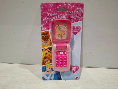 40 X BRAND NEW KIDS DISNEY PRINCESS FLIP PHONE WITH SOUNDS TOY - RRP EACH &pound;30 - TOTAL RRP FOR LOT &pound;1,200 IN 4 BOXES
