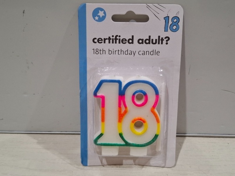 768 X BRAND NEW 18TH BIRTHDAY CANDLES IN 32 BOXES