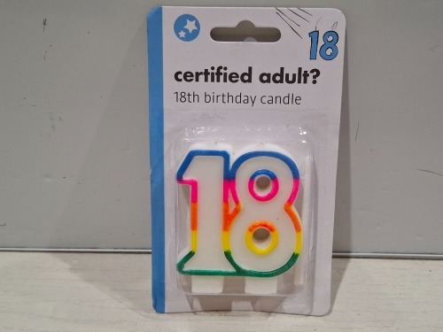 768 X BRAND NEW 18TH BIRTHDAY CANDLES IN 32 BOXES