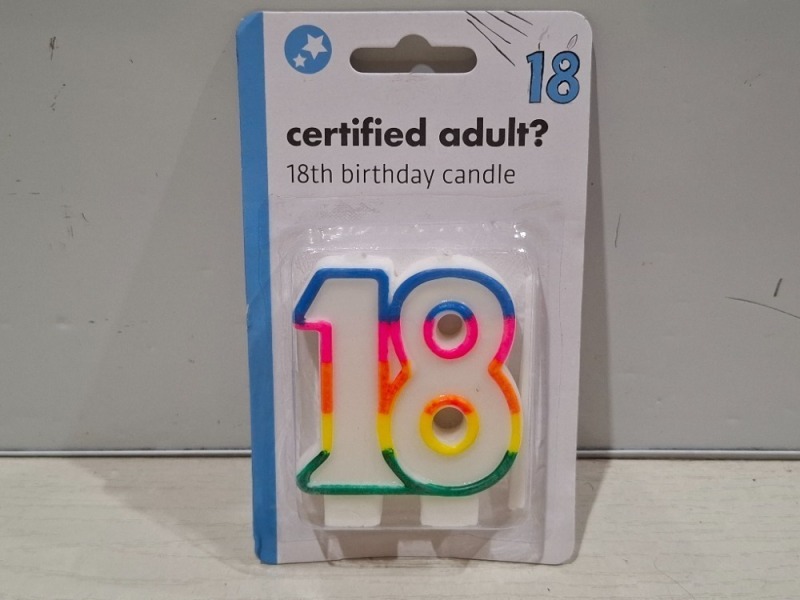 768 X BRAND NEW 18TH BIRTHDAY CANDLES IN 32 BOXES