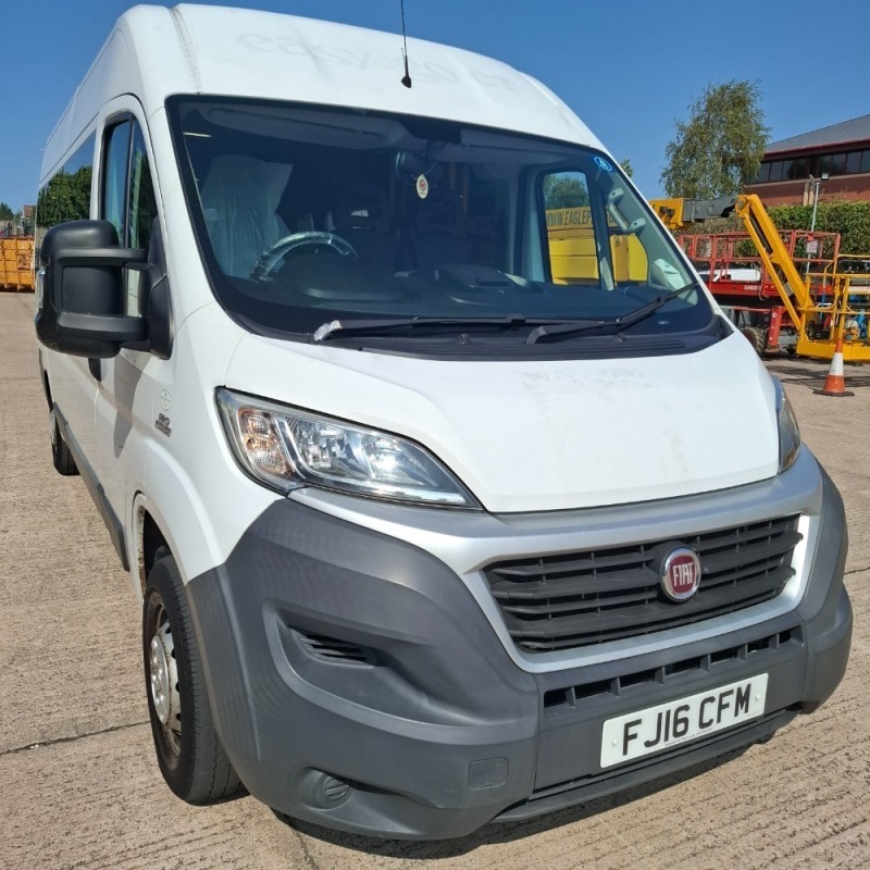 WHITE FIAT DUCATO 35 MULTIJET LWB ACCESSIBILITY MINIBUS WITH TAIL LIFT - DIESEL - 2287 CC REG: FJ16 CFM MILES: 143,870 FIRST REGISTERED 1/3/2016 WITH V5 MOT UNTIL 28/2/2026 1 KEY TOTAL CAPACITY INC DRIVER: 14 CURRENT SERVICE HISTORY SINCE PURCHASE & LIFT 