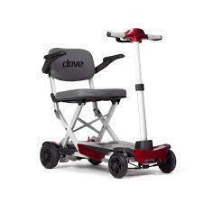 BRAND NEW FACTORY SEALED DRIVE DEVILBISS FOLDABLE ALUMINIUM MOBILITY SCOOTER IN RED (MFLD2RD) 2025-03 MAX RANGE 9 MILES - MAX SPEED 4 MPH RRP &pound;1799 WEIGHT 23 KG