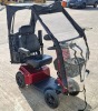 FREERIDER FR-13B MOBILITY SCOOTER IN RED WITH RAINCOVER, BATTERY & CHARGER 35 MILE RANGE - MAX SPEED 8 MPH ORIG RRP &pound;4995 CONDITION - VERY GOOD (TESTED WORKING & SEE ALL IMAGES FOR CONDITION) - 6