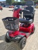 ABILEZE OLYMPIAN MOBILITY SCOOTER IN RED MODEL: MS0107S WITH BATTERY & CHARGER 19 MILES RANGE - MAX SPEED 7 1/2 MPH CONDITION: NEAR NEW (TESTED WORKING & SEE ALL IMAGES FOR CONDITION) - 2