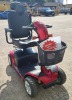 PRIDE COLT DELUXE MOBILTY SCOOTER IN RED WITH BATTERY & CHARGER CONDITION - VERY GOOD 21 MILE RANGE - MAX SPEED 6 MPH (TESTED WORKING & SEE ALL IMAGES FOR CONDITION)