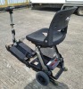 FREERIDER LUGGIE ELITE FOLDING MOBILITY SCOOTER IN BLACK NO CHARGER - TESTED WORKING WITH CHARGE REMAINING IN BATTERY CONDITION: GOOD - 4