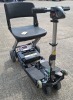 FREERIDER LUGGIE ELITE FOLDING MOBILITY SCOOTER IN BLACK NO CHARGER - TESTED WORKING WITH CHARGE REMAINING IN BATTERY CONDITION: GOOD