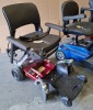 3 X MOBILITY SCOOTERS IE. 1 X DRIVE DEVILBISS CMS001RD CAR BOOT MODEL IN RED WITH KEY & BATTERY, NO CHARGER IGNITION POWERS UP BUT DRIVE DOES NOT ENGAGE 1 X FREERIDER LUGGIE POWER CHAIR IN RED WITH BATTERY, NO CHARGER IGNITION POWERS UP BUT DRIVE DOES NOT - 2