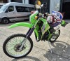 GREEN KAWASAKI KMX 125-B10 124 CC REG: Y656GFG MILES: 17712 (AS PER LAST MOT - PROBABLY HIGHER) FIRST REGISTERED 1/3/2001 NO KEY NO V5 MOT EXPIRED 27TH JULY 2022, , WITH 2 X BIKE HELMETS, ARAI & PIONEER LS2 - 2