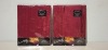 48 X BRAND NEW LIVING BY THOMAS FREDERICK LIVING OXFORD TABLE CLOTH IN DARK RED IN SIZE 137 CM X 228 CM IN TWO BOXES