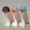 60 X BRAND NEW MENNACE LOGO BASEBALL CAPS IN VARIOUS COLOURS BLUE , BROWN , BLACK , OFF WHITE AND MAUVE IN TWO TRAYS