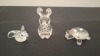 3 X PIECE SWAROVSKI GLASS FIGURINES LOT CONTAINING 1 X RABBIT MOTHER - RRP &pound;50 , 1 X BUNNY RABBIT - RRP &pound;55 , 1 X TURTLE - RRP &pound;55 COLLECTOR'S ITEMS - TOTAL RRP &pound;&pound;160 - (NOTE COMES FROM PRIVATE COLLECTOR / VIEWING IS ADVISED) - 2
