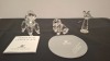 3 X PIECE SWAROVSKI GLASS FIGURINES LOT CONTAINING 1 X ST BERNARD PUPPY - RRP &pound;90 , 1 X POODLE CLEAR TAIL - RRP &pound;90 , 1 X REPLICA CAT - RRP &pound;25 , COLLECTOR'S ITEMS - TOTAL RRP &pound;205 - (NOTE COMES FROM PRIVATE COLLECTOR / VIEWING IS ADVISED)